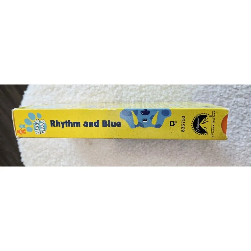 Blues Clues Play Along with Blue Rhythm & Blues VHS Tape 1999 Orange Tape